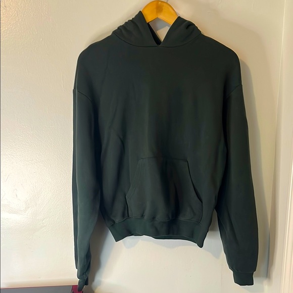 SKIMS Hunter Green Cypress Cotton Blend Vintage Fleece Oversized Hoodie Sz S - Picture 2 of 8